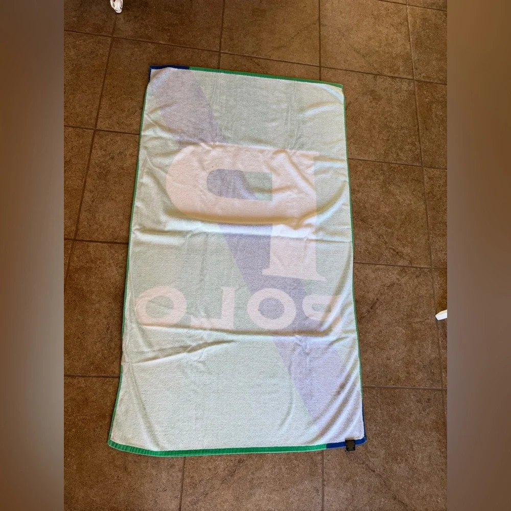 Vintage Ralph Lauren Beach Towel. 1990s Polo. Blue Label Y2K 62”x35”